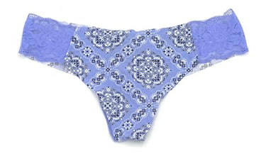 Victoria's Secret Pink Damen No Show Tanga Panties Medium Logo, Violett, im Sale